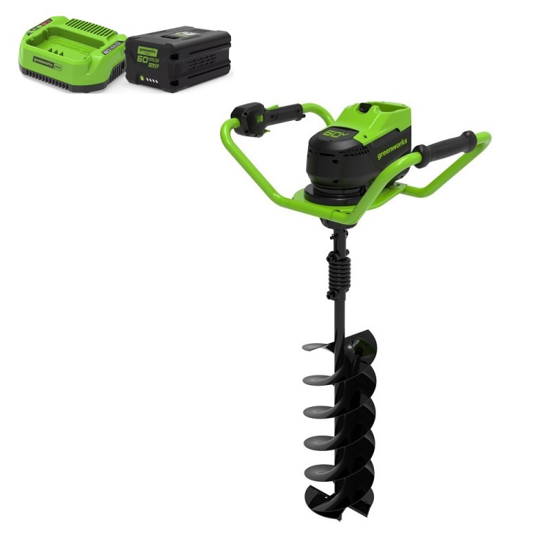 Greenworks grondboormachine GD60EA incl. 200mm boor Greenworks grondboormachine GD60EA incl. 200mm boor