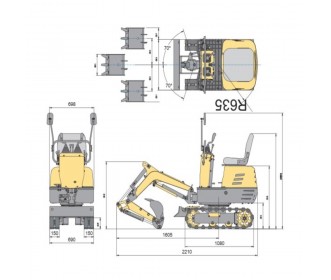 Lumag mini graafmachine MD600