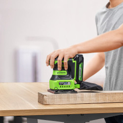 Greenworks 24 Volt accuhandpalmschuurmachine GD24SS14