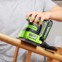Greenworks 24 Volt accuhandpalmschuurmachine GD24SS14