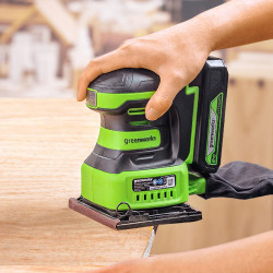 Greenworks 24 Volt accuhandpalmschuurmachine GD24SS14