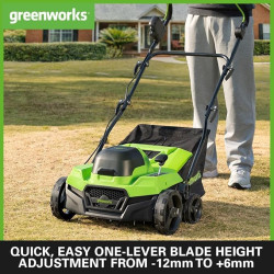 Greenworks 40 volt verticuteermachine-gazonhark GD40SC38II