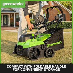 Greenworks 40 volt verticuteermachine-gazonhark GD40SC38II