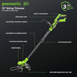 Greenworks 24 Volt trimmer en kantensnijder G24LT30M