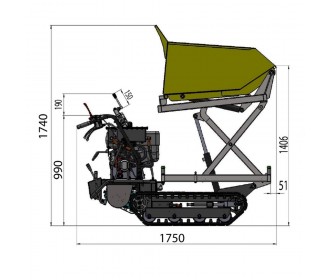 Lumag hydr. rupsdumper md500HPROHT