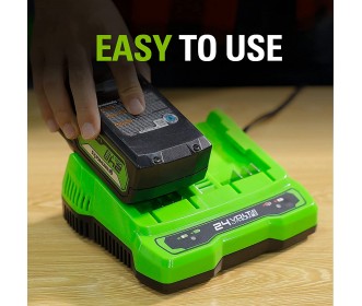 Greenworks 24 volt accu lader G24X2UC4