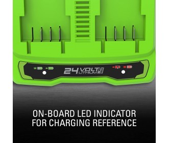 Greenworks 24 volt accu lader G24X2UC4