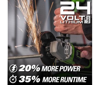 Greenworks 24 Volt haakseslijper GD24AG Greenworks 24 Volt haakseslijper GD24AG