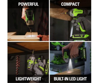 Greenworks 24 Volt slagschroefmachine GD24ID3