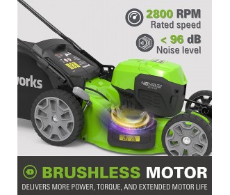 Greenworks 48 Volt cirkelmaaier GD24X2LM46SP Greenworks 48 Volt cirkelmaaier GD24X2LM46SP