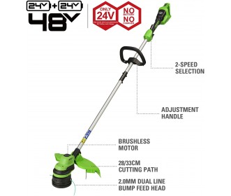 Greenworks 24 Volt trimmer en kantensnijder GD24X2LT Greenworks 24 Volt trimmer en kantensnijder GD24X2LT
