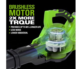 Greenworks 24+24 volt bladblazer GD24X2BV Greenworks 24+24 volt bladblazer GD24X2BV