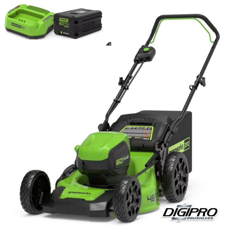 Greenworks 60 Volt cirkelmaaier GD60LM46HP