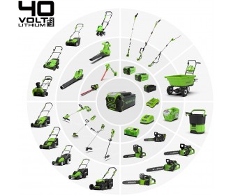 Greenworks 40 Volt grondfrees G40TL Greenworks 40 Volt grondfrees G40TL